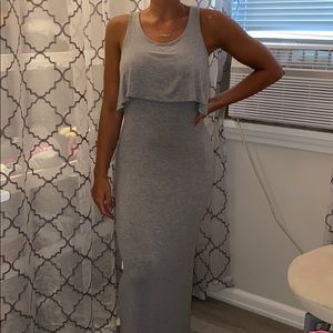 Stretchy gray maxi dress 🤍
